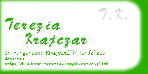 terezia krajczar business card